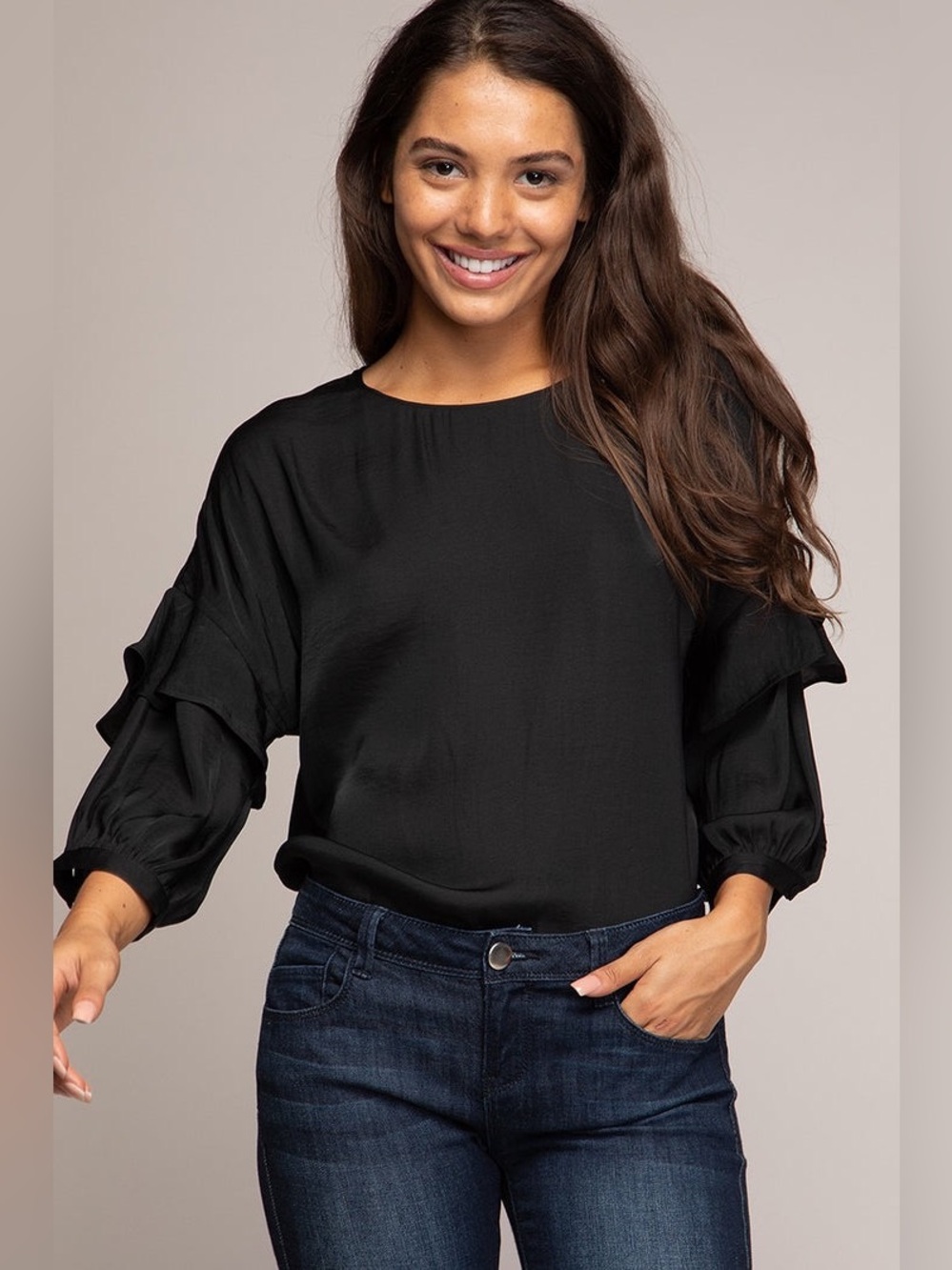 Effortless Grace Ruffle & Flowy Blouse